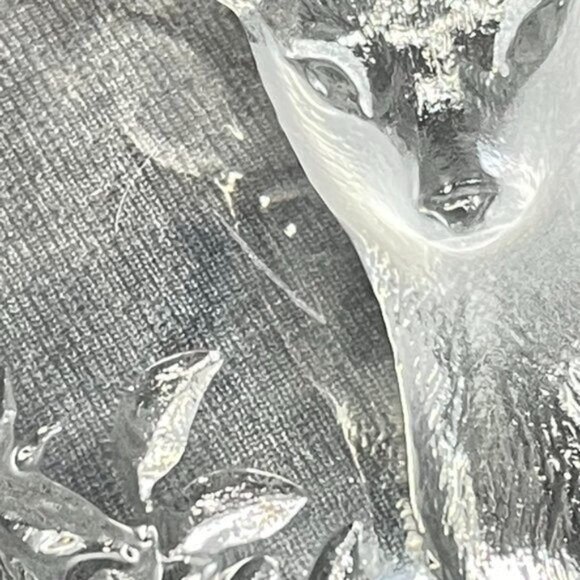 Mats Jonasson Baby Fawn Signed Lead Crystal Swedish Art Glass Paperweight - Picture 10 of 10